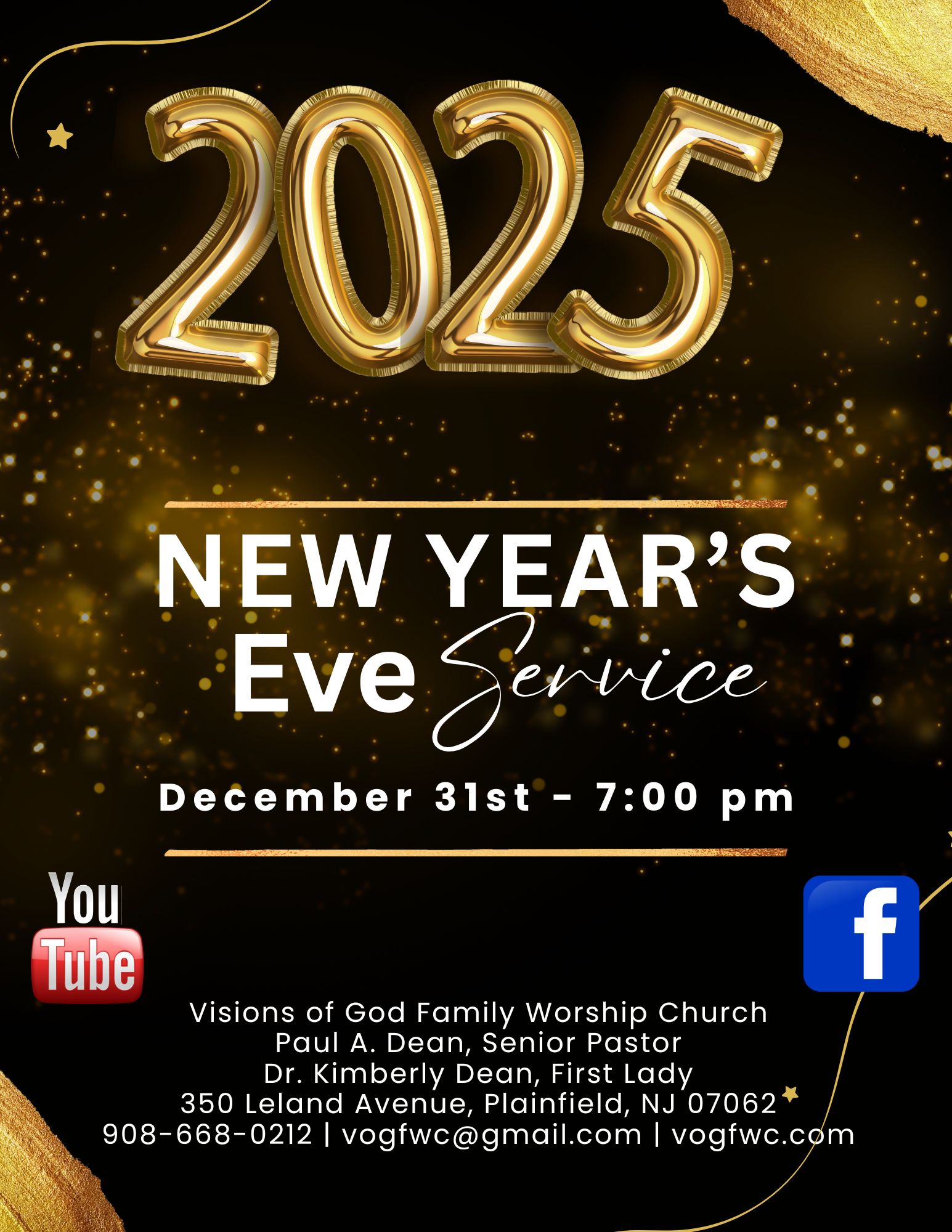 2025 New Year's Eve Service Visions of God Family Worship Church